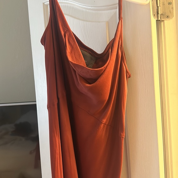 Anthropologie copper slip dress; size Medium; great condition - Picture 2 of 4